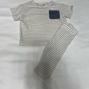 Striped Kids Matching Set with Pocket